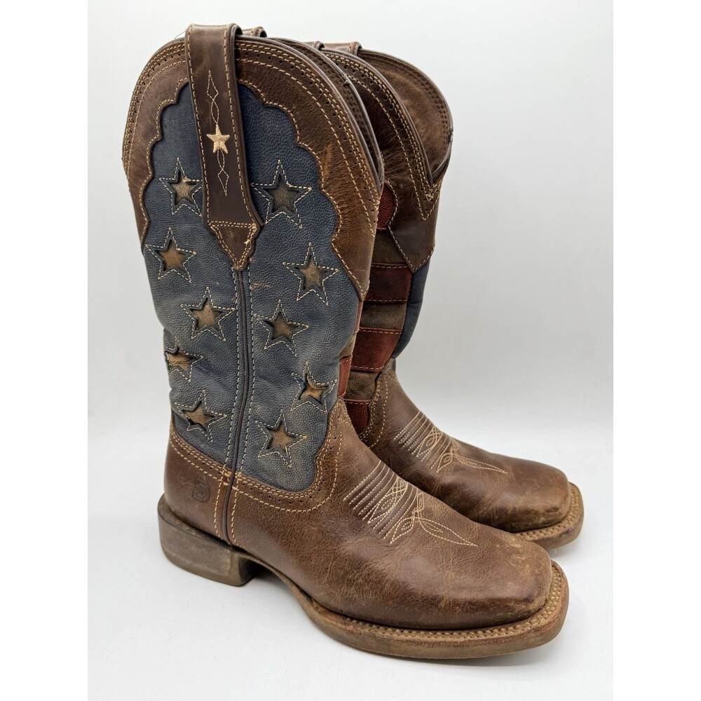 Durango Women's 12" Lady Rebel Pro Vintage Flag Western Boot Sable DRD0393 6M